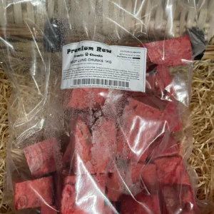 Premium Raw Beef Lung Chunks (1kg)