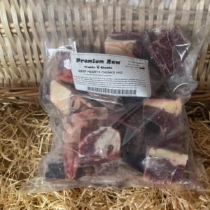 Premium Raw Beef Heart Chunks (1kg)