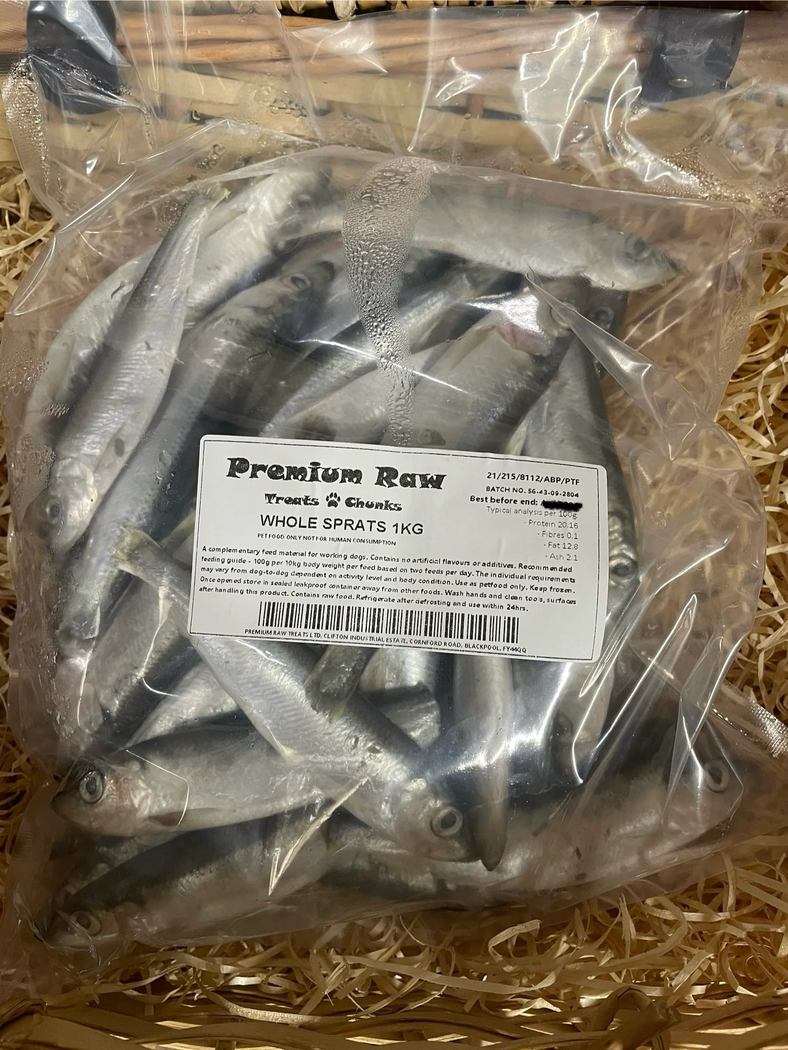Premium Raw Whole Sprats (1kg)