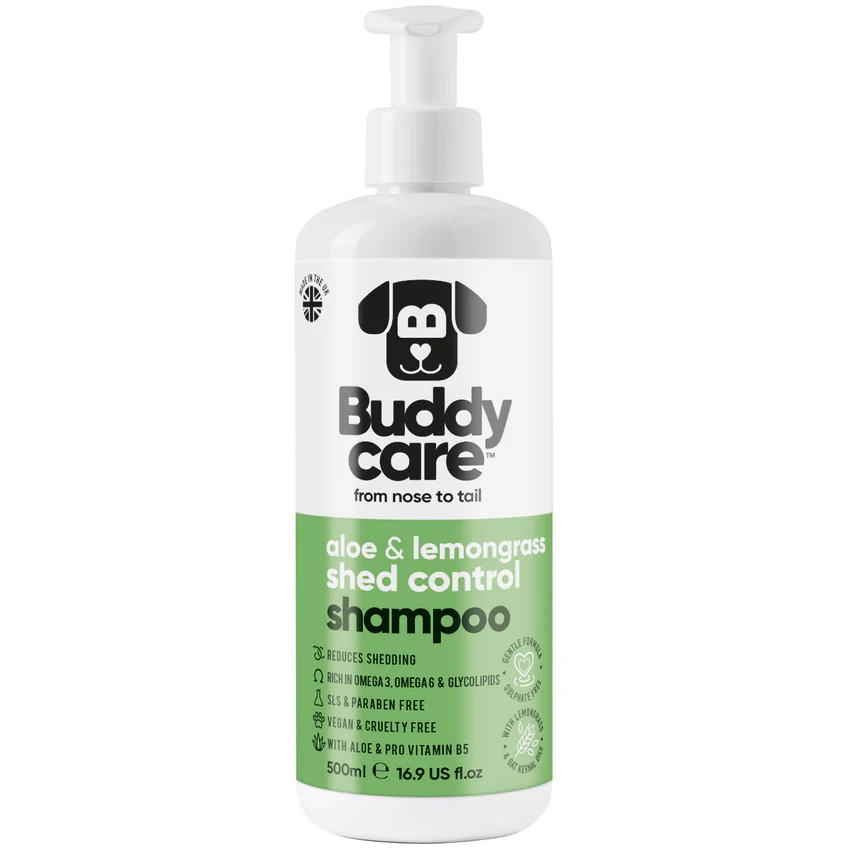 Buddy Care Aloe & Lemongrass Shed Control Shampoo - 500ml