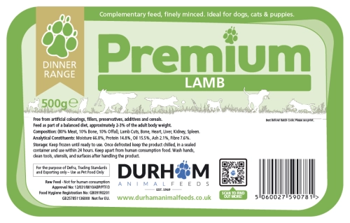 Durham Premium Lamb Dinner - 500g