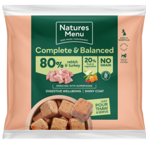 Natures Menu Complete & Balanced 80% Rabbit & Turkey Nuggets - 1kg