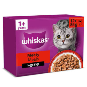 WHISKAS Meaty Meals in Gravy 12 Pouches