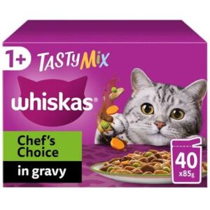 WHISKAS Tasty Mix Chef's Choice in Gravy 40 Pouches