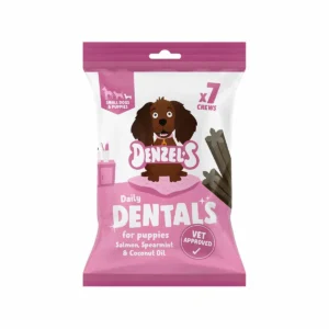 Denzel's Daily Dental Chews for Puppies – Salmon, Spearmint & Coconut Oil (90g)