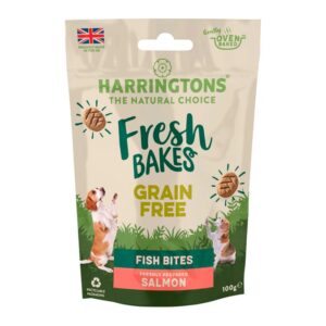 Harringtons Fresh Bakes Grain Free Fish Bites Salmon treats 100g