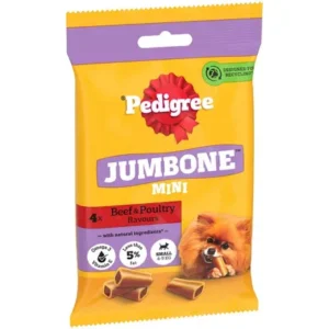 Pedigree Jumbone Mini Beef & Poultry Dog Treats 4 Pack 160g