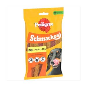 Pedigree Schmackos Poultry Mix Dog Treats 20 Pack 144g