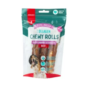 Pure Breed Collagen Chewy Rolls Beef 108g