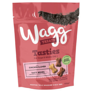 Wagg Tasties Chicken & Liver Tasty Bones Dog Treats 125g