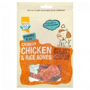 good boy crunchy chicken and rice bones 100g