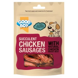 good boy succulent chicken sausages  75g