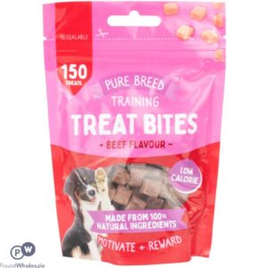 pure breed training treat bites beef 100g